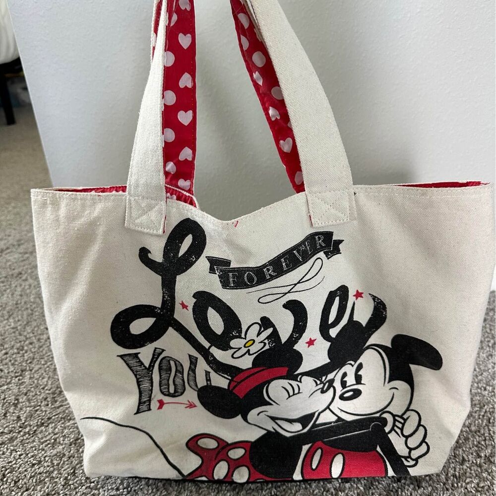 Disney Canvas Tote Bag Mickey Minnie